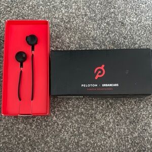 Peloton Black Earbud Headphones Minimalist Design